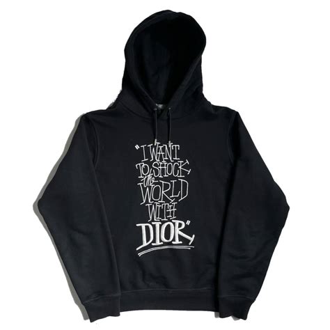 dior shock the world hoodie|christian Dior hoodie black.